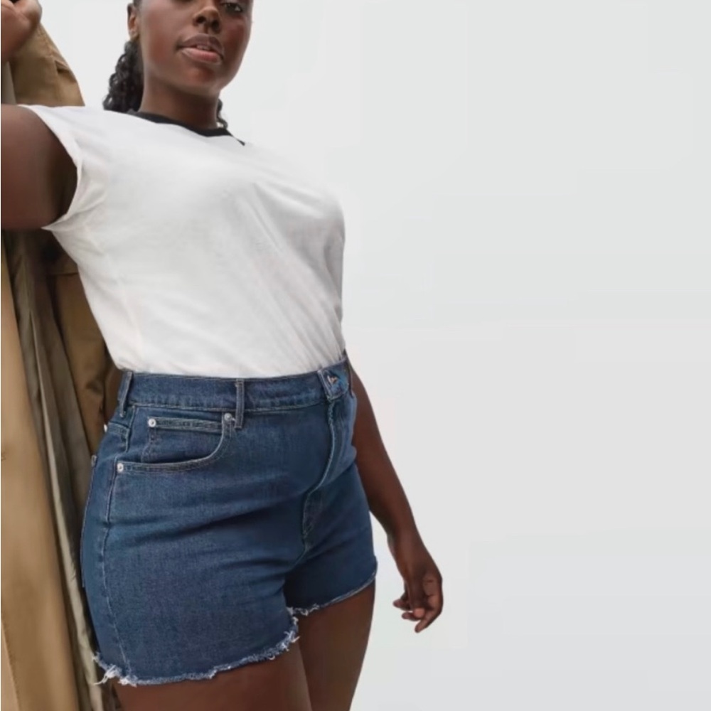 The way high denim jean short